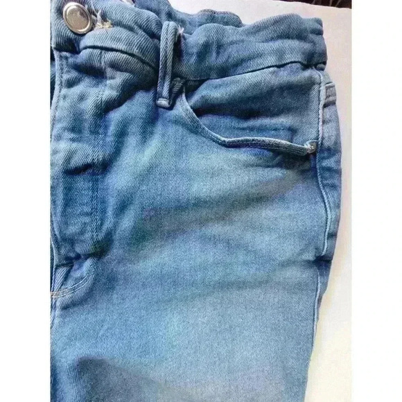 Good American High Rise Jeans Good Waist Distressed Indigo #GW731T Size 15/26 - Picture 3 of 16